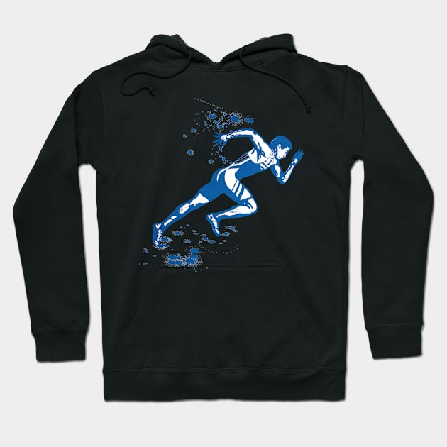 Track Runner Sprinter Sprinting - 03 Hoodie by SPJE Illustration Photography